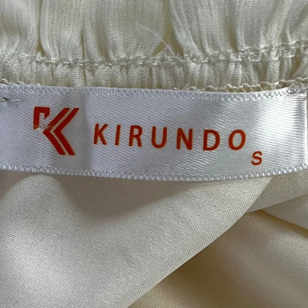 Kirundu Dress Womens Small Long Sleeve Ruffle Mock Neck‎ Tiered Mini Babydoll
